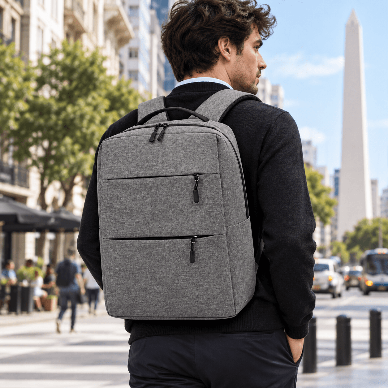 Mochila urbana gris - imagen 2 |MOCH31CABGR|
