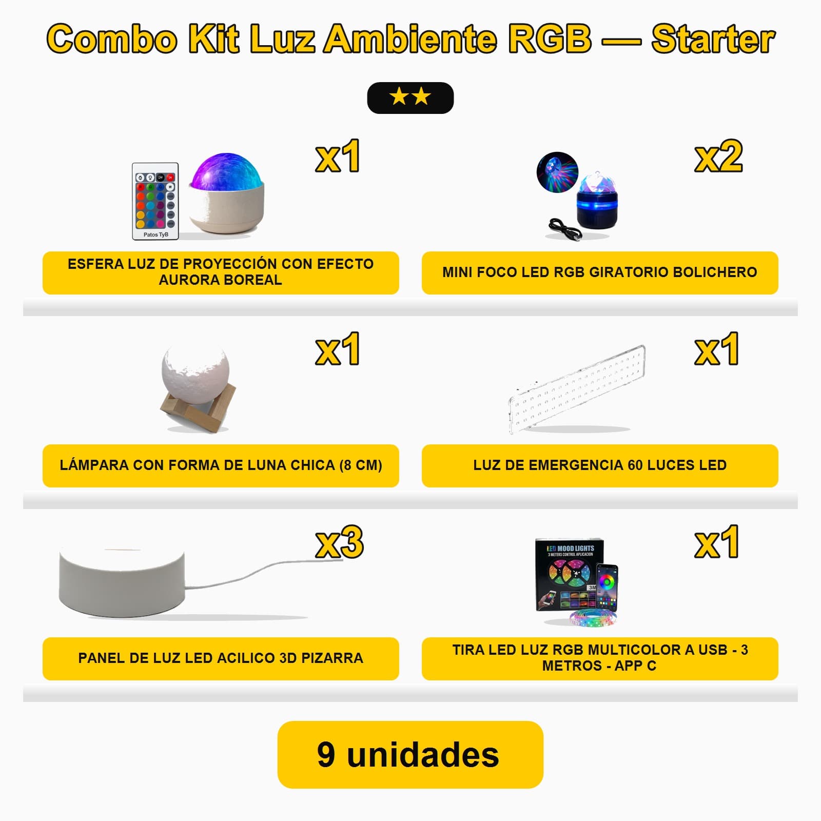 Kit Luz Ambiente RGB — Starter