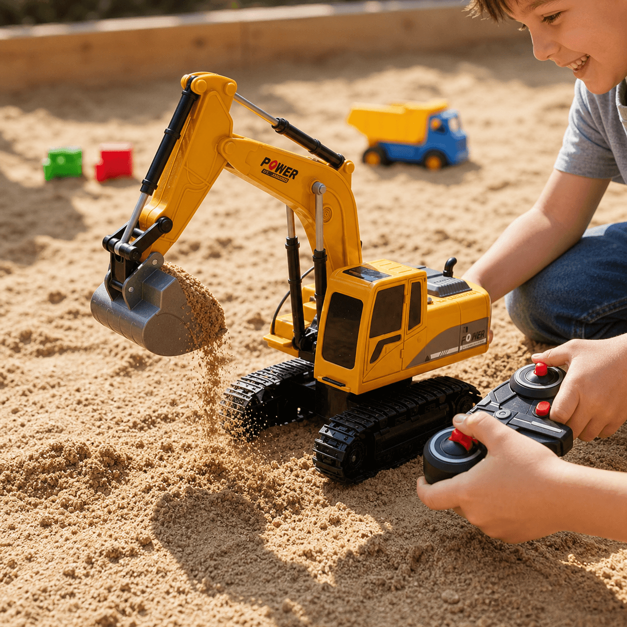 Juguete Tractor Excavadora a Control Remoto — miniatura 7