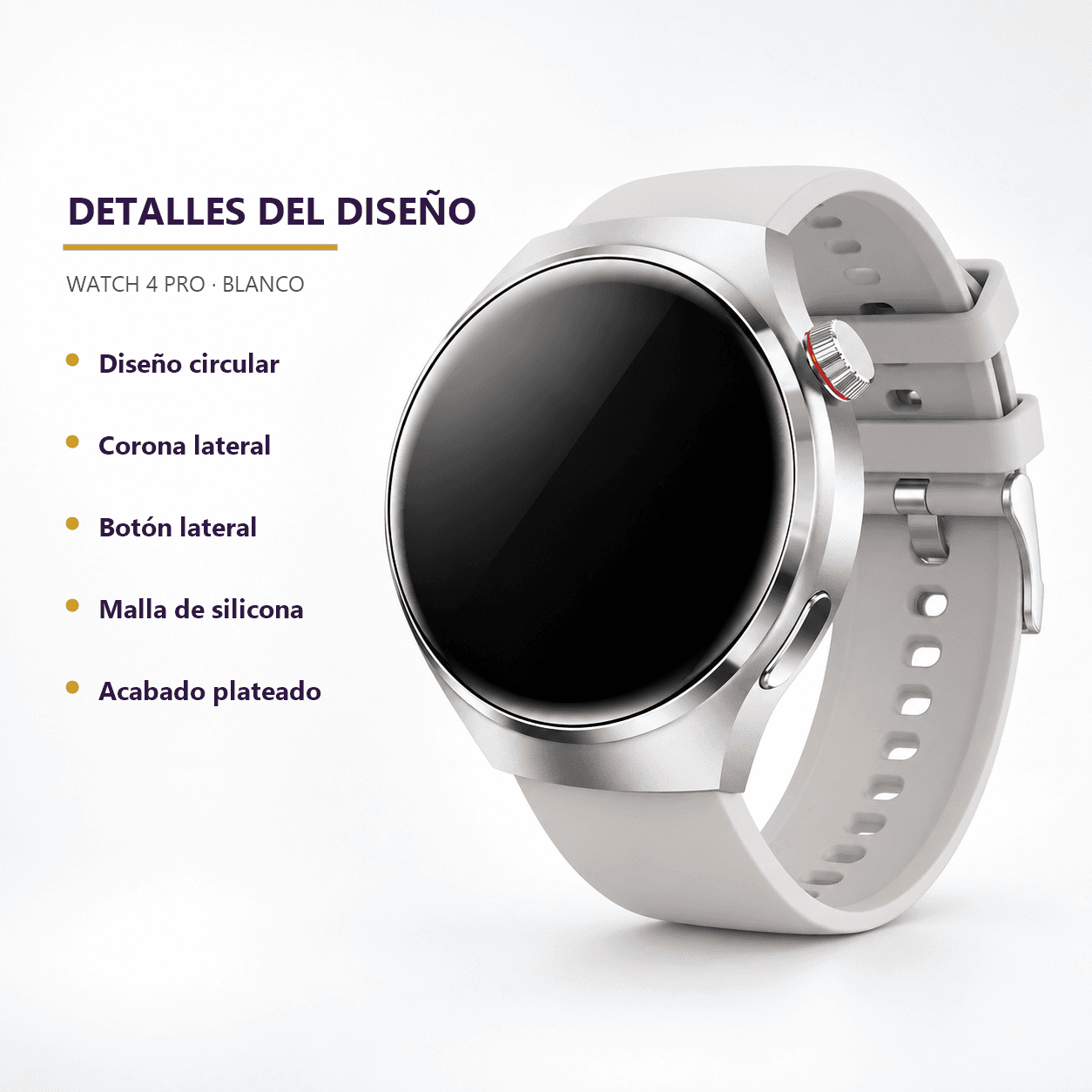 HANDOFF-2026-09-23|SMGT4PROB|06|88ac55213d2d|Smartwatch Watch 4 Pro MODS-773 Blanco