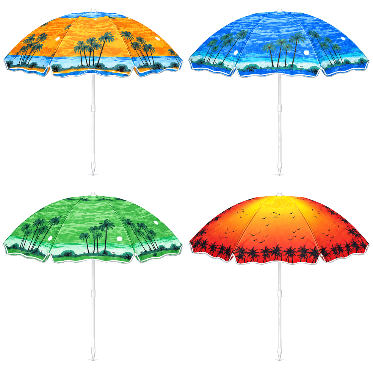 SOMBRILLA-KM7450-2026-09-25|01|5d07fd174035|Sombrilla Playera Tropical Estampada 150 cm con Poste Desmontable