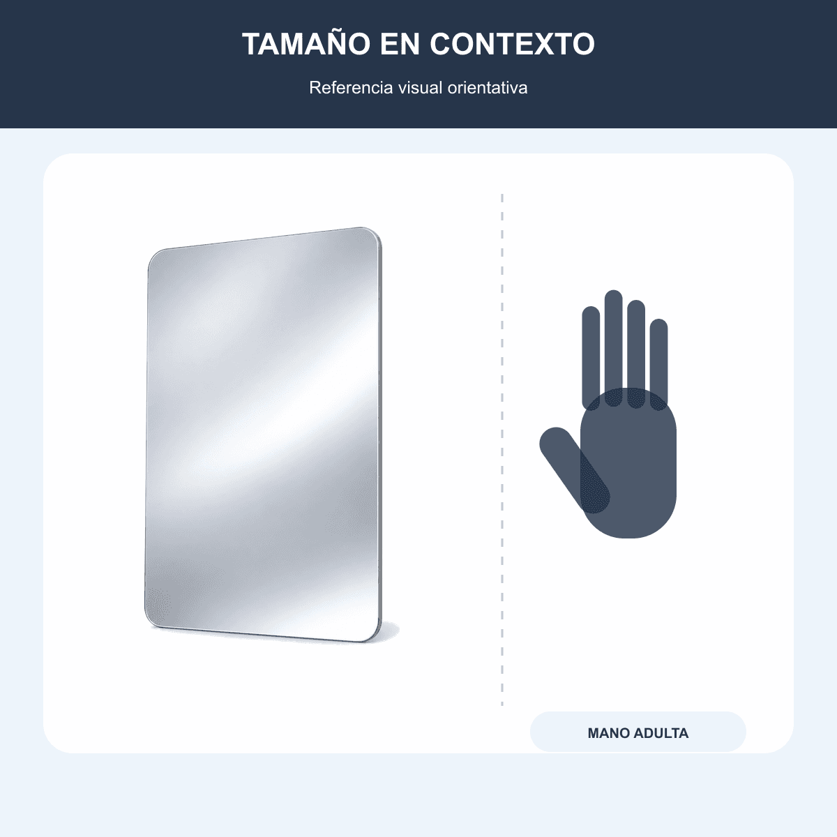 HANDOFF-48|US190|04|9f02ba2aa760|Espejo Rectangular Flexible Autoadhesivo - 20 x 30 cm - Referencia visual de escala