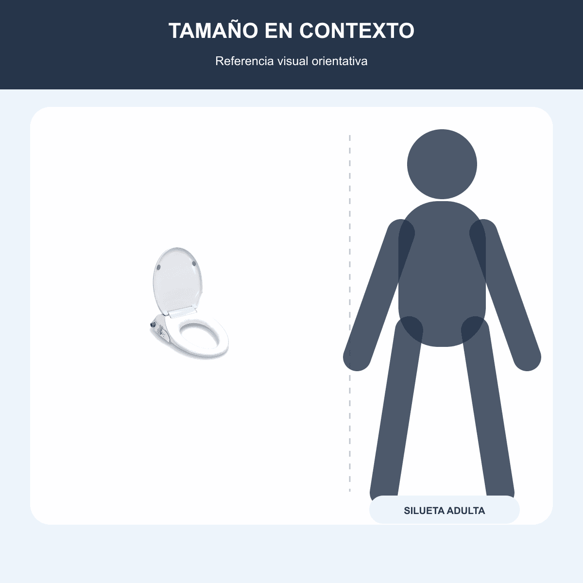 HANDOFF-48|DSH1200|04|68b3783c2a3f|Asiento Bidet para Inodoro con Control Lateral - Única - Referencia visual de escala