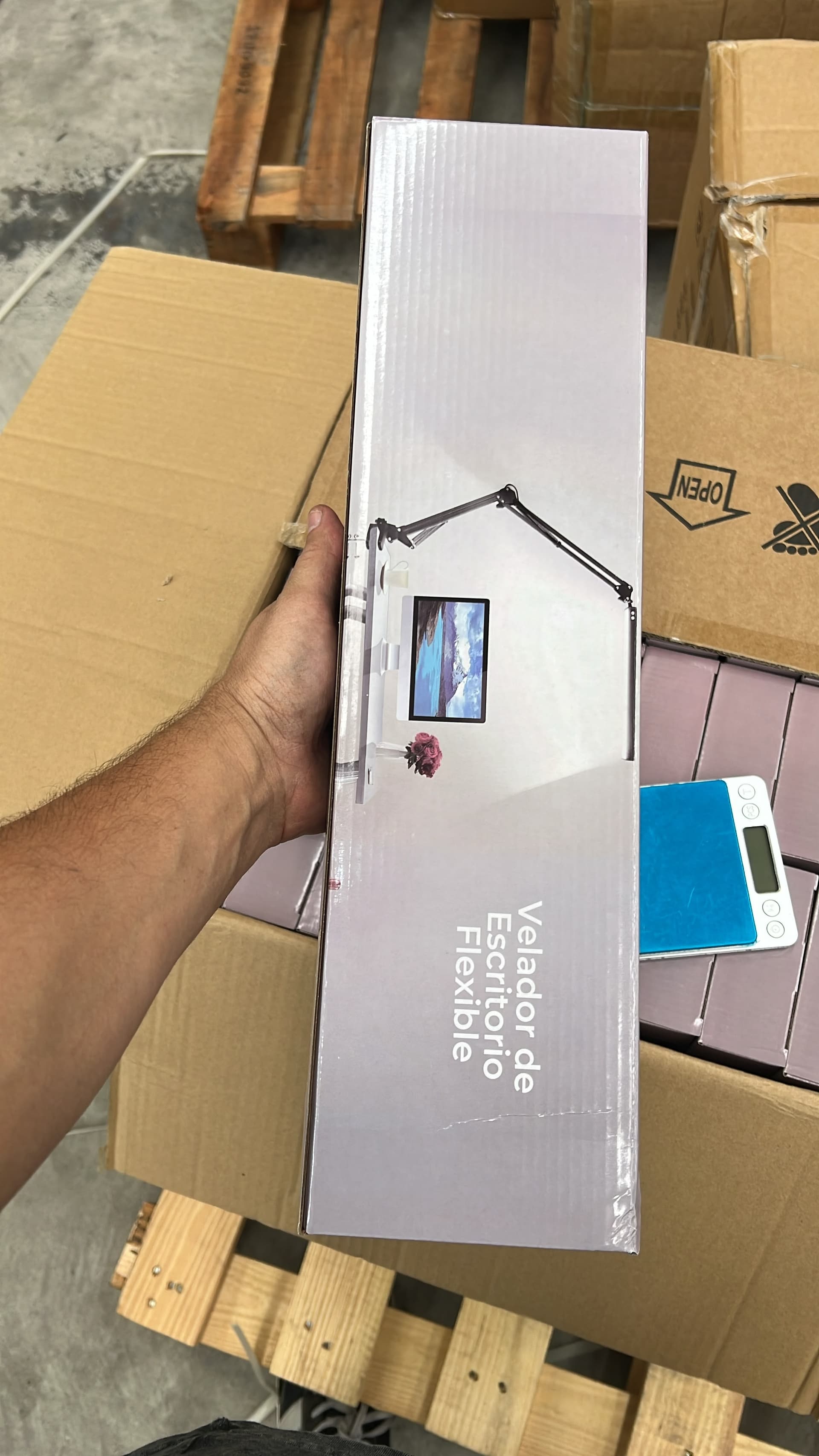 Caja del velador de escritorio flexible FL-0908, frente (foto real), LAMPGANCHFLEXN — miniatura 9