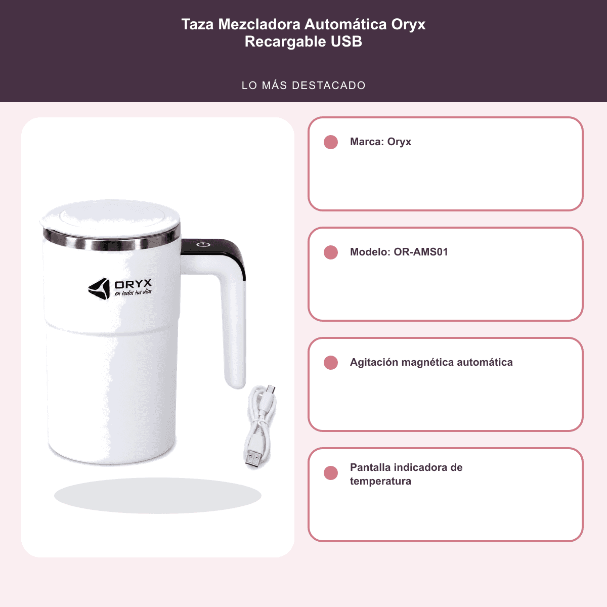 HANDOFF-48|TAZAMEZCAUT|06|65e80747e7df|Taza Mezcladora Automática Oryx Recargable USB - Única - Informacion destacada