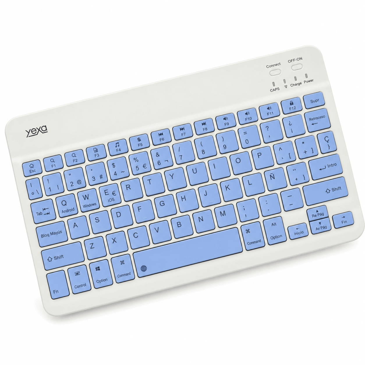 HANDOFF-2026-09-23|TECUFCEL|01|03c24883386a|Teclado Bluetooth Ultrafino YEXA MODY-00DY Celeste de 78 Teclas