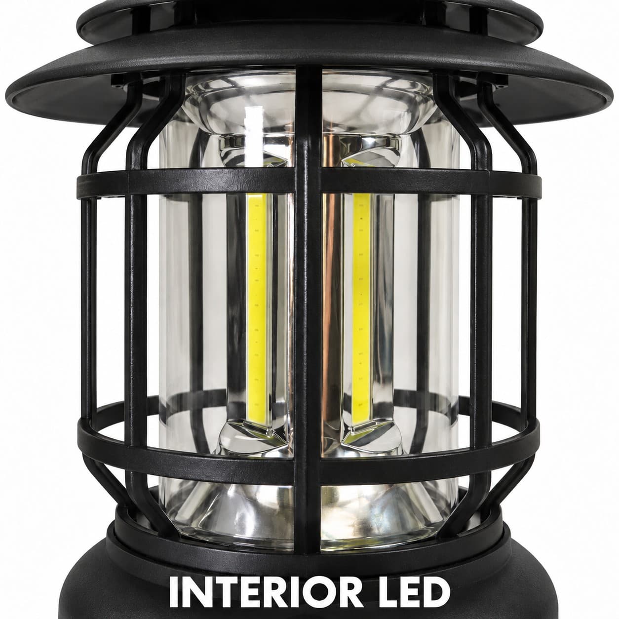Detalle de las dos tiras LED y reflector interior del farol negro (imagen ilustrativa), LAMPFAROLN — miniatura 8