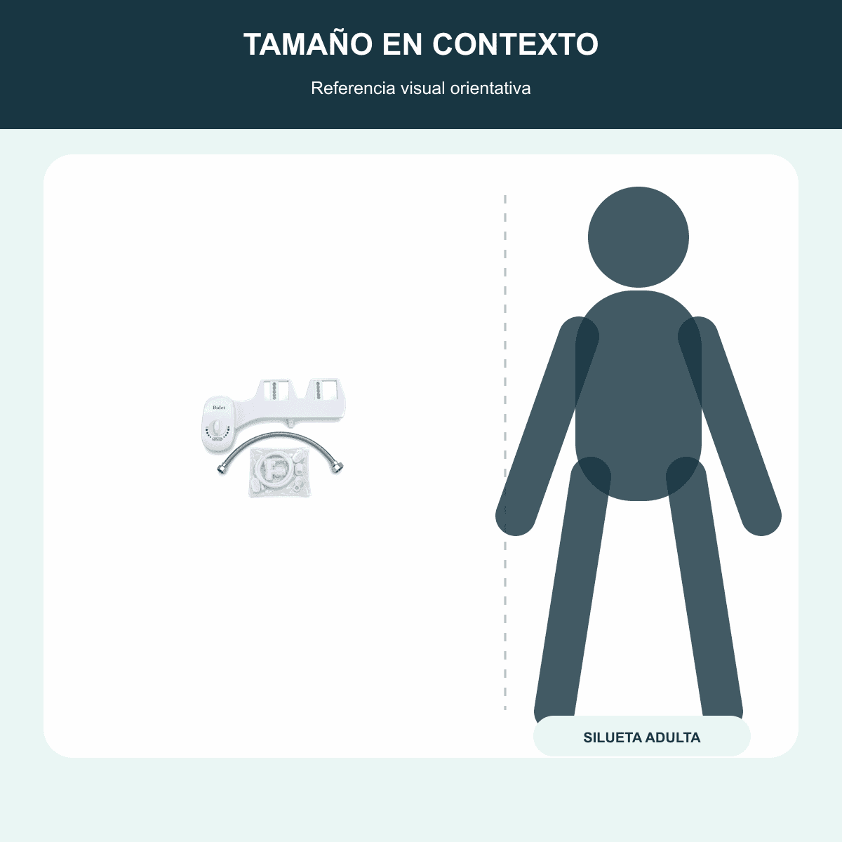 HANDOFF-48|DSH817|04|cb3dc25d8792|Bidet para Inodoro No Eléctrico con Control de Presión - Única - Referencia visual de escala