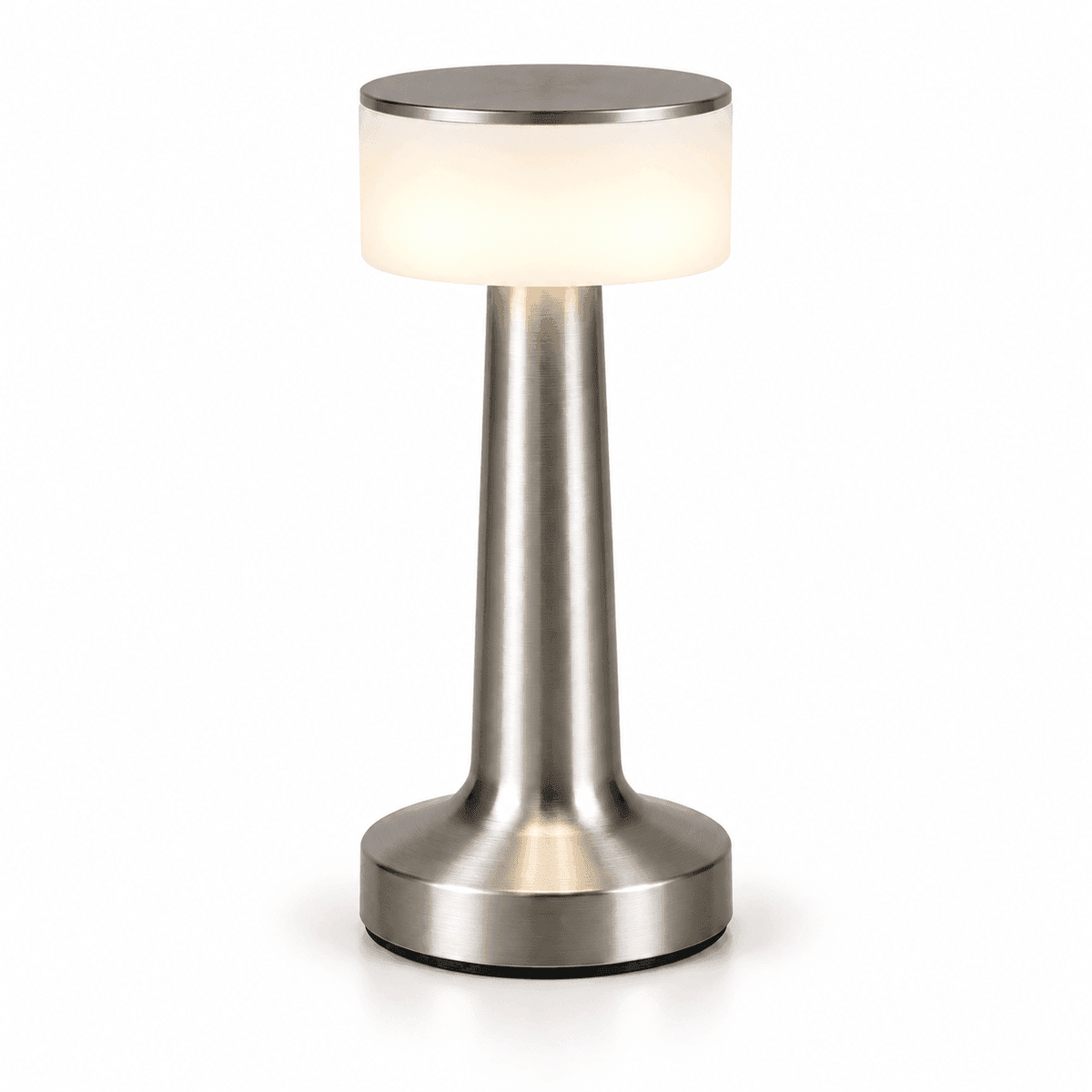 Velador LED recargable KM-9030 Plateada — Producto sobre fondo blanco, LAMPAESPLA — miniatura 1