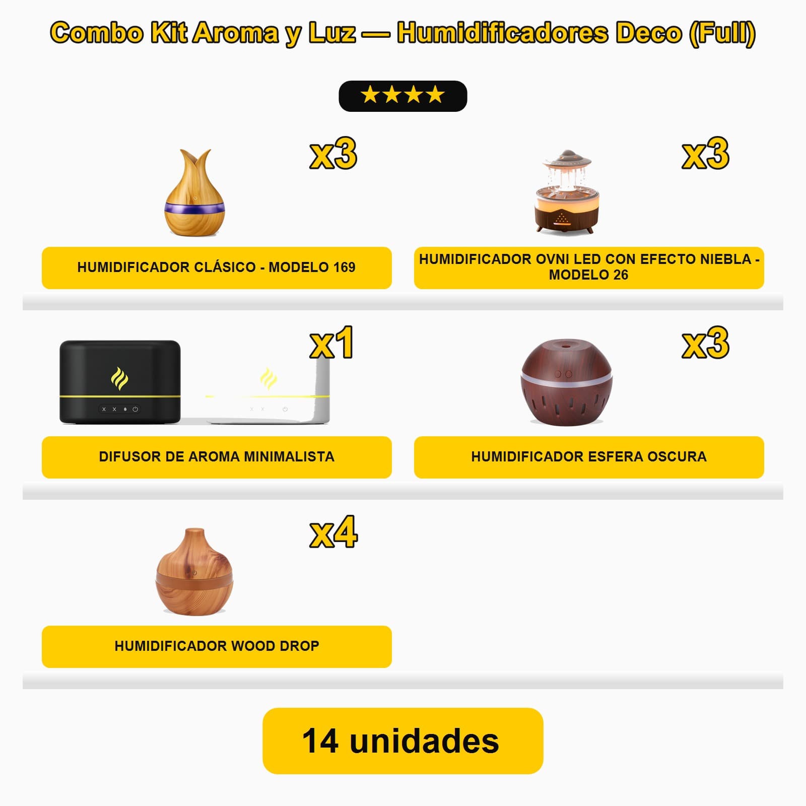 Kit Aroma y Luz — Humidificadores Deco (Full)