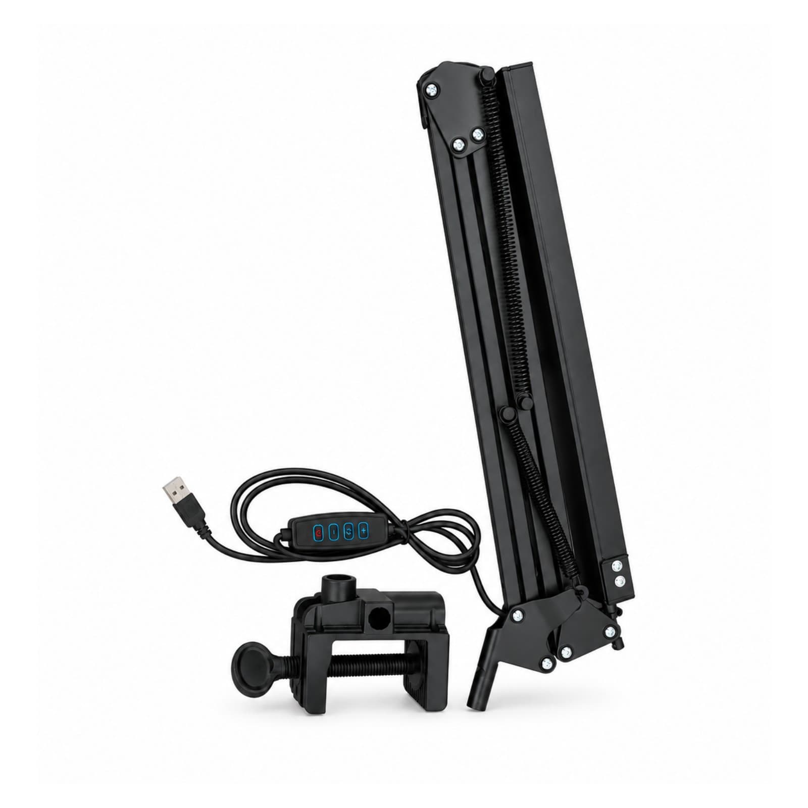 Velador de escritorio flexible FL-0908 con su pinza de sujeción y cable USB con control en línea (imagen ilustrativa), LAMPGANCHFLEXN — miniatura 2