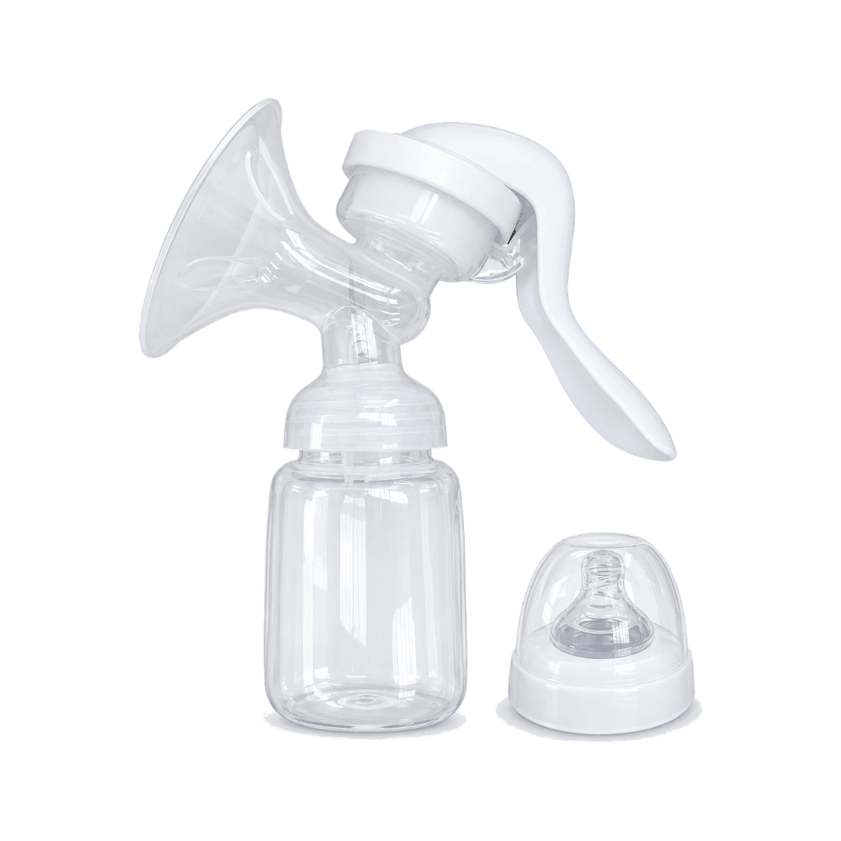 HANDOFF-48|DSH260205|01|ace616d650eb|Sacaleche Manual con Mamadera MY-370 - Blanco - Producto sobre fondo blanco