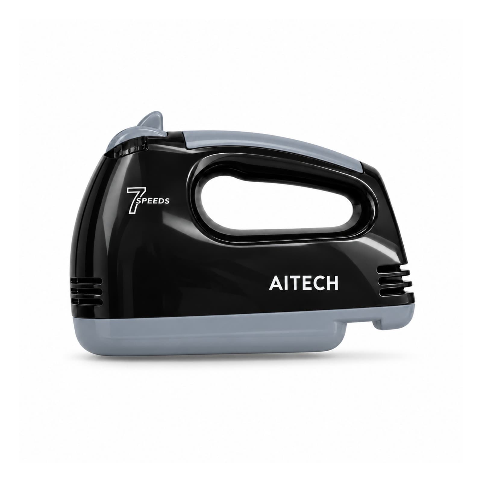 Batidora de mano Aitech PE-821 negra con laterales grises, sola sobre fondo blanco (imagen ilustrativa) — miniatura 1