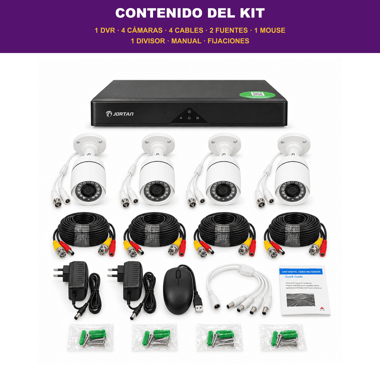 WEB-CABLES-DVR-2026-09-28|JT-6115AHD-4|05|28e776a73a7bdf32|Kit CCTV Jortan JT-6115AHD-4 DVR AHD 4 Canales + 4 Cámaras - imagen 5