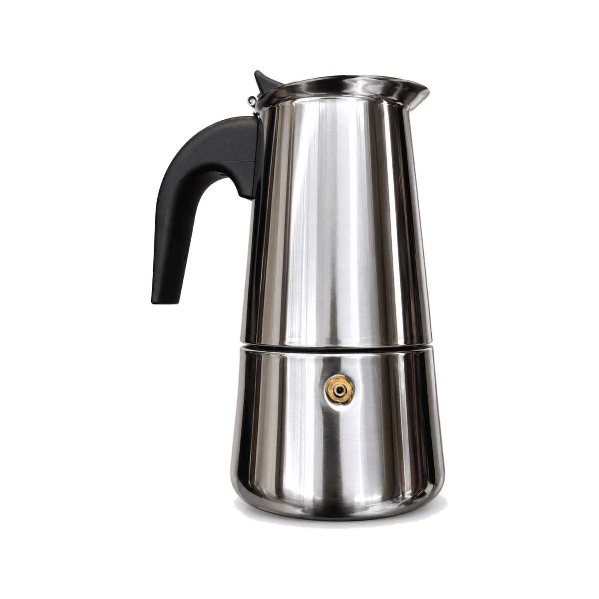 HANDOFF-48|CAFITALIANA|01|caef160a58f7|Cafetera Italiana de Acero Inoxidable para 4 Tazas - Única - Producto sobre fondo blanco