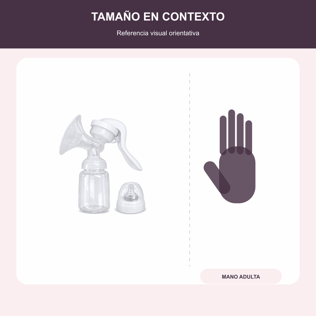 HANDOFF-48|DSH260205|04|2c993736f2c1|Sacaleche Manual con Mamadera MY-370 - Blanco - Referencia visual de escala