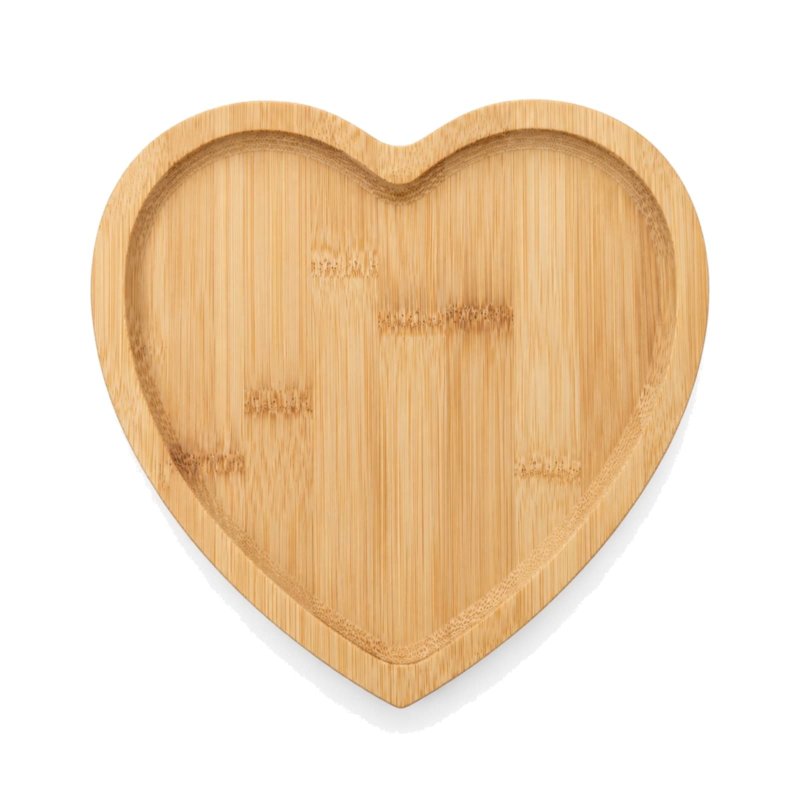 Tabla de bambú en forma de corazón con reborde, vista desde arriba (imagen ilustrativa) — miniatura 1
