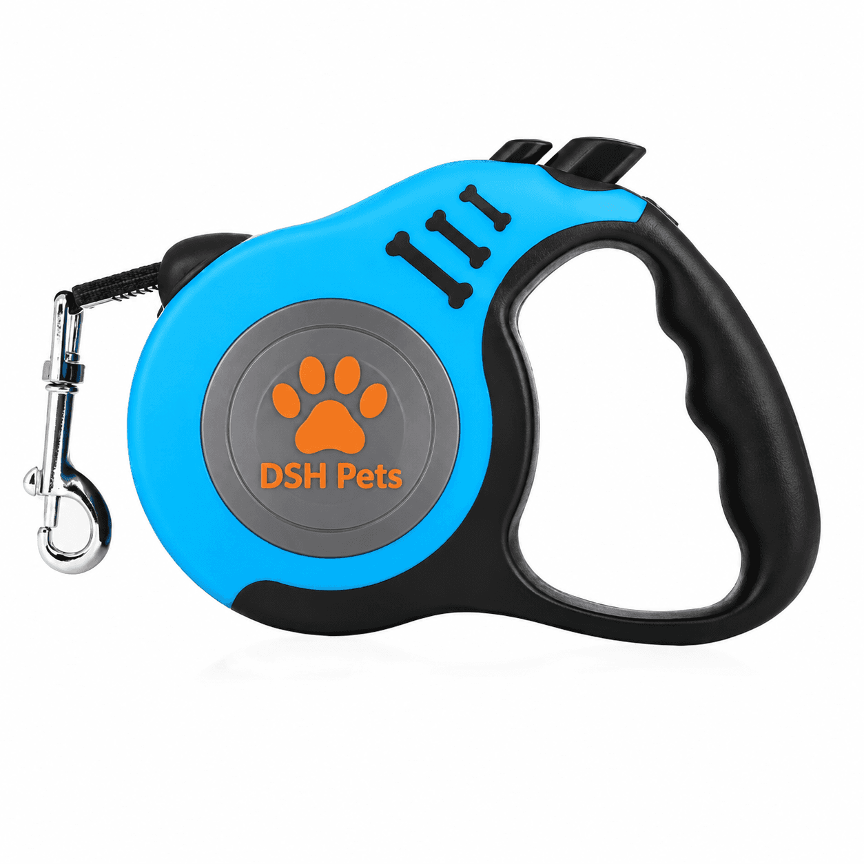 Correa retráctil DSH Pets azul sobre fondo blanco |US583|