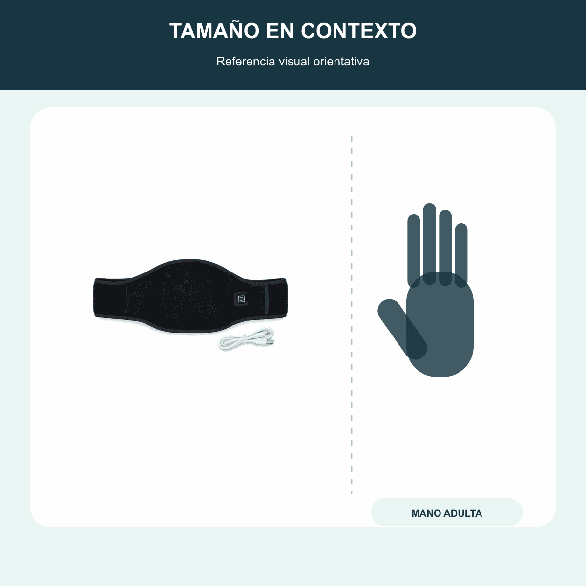 HANDOFF-48|DSH1-079|04|5e496d628e63|Faja Térmica Eléctrica USB para Abdomen y Cintura - Única - Referencia visual de escala