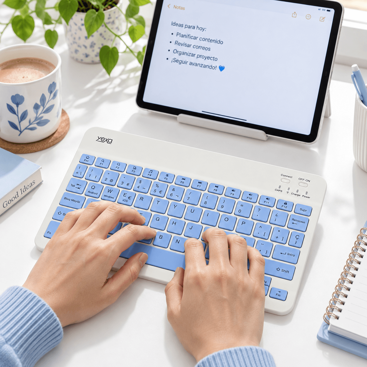 HANDOFF-2026-09-23|TECUFCEL|02|a9535940bc29|Teclado Bluetooth Ultrafino YEXA MODY-00DY Celeste de 78 Teclas
