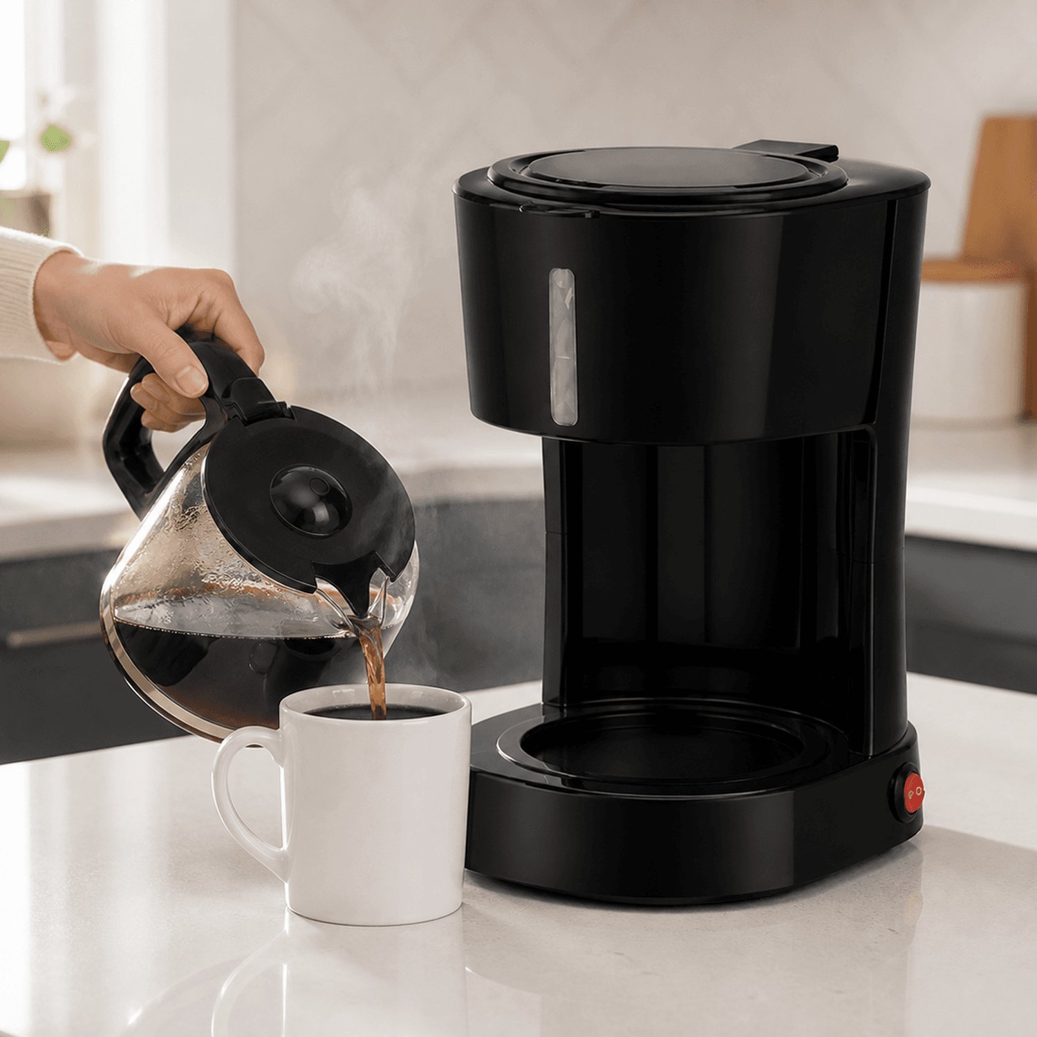 Cafetera Eléctrica 15 Tazas 1,25 L Jarra de Vidrio 650 W — miniatura 2