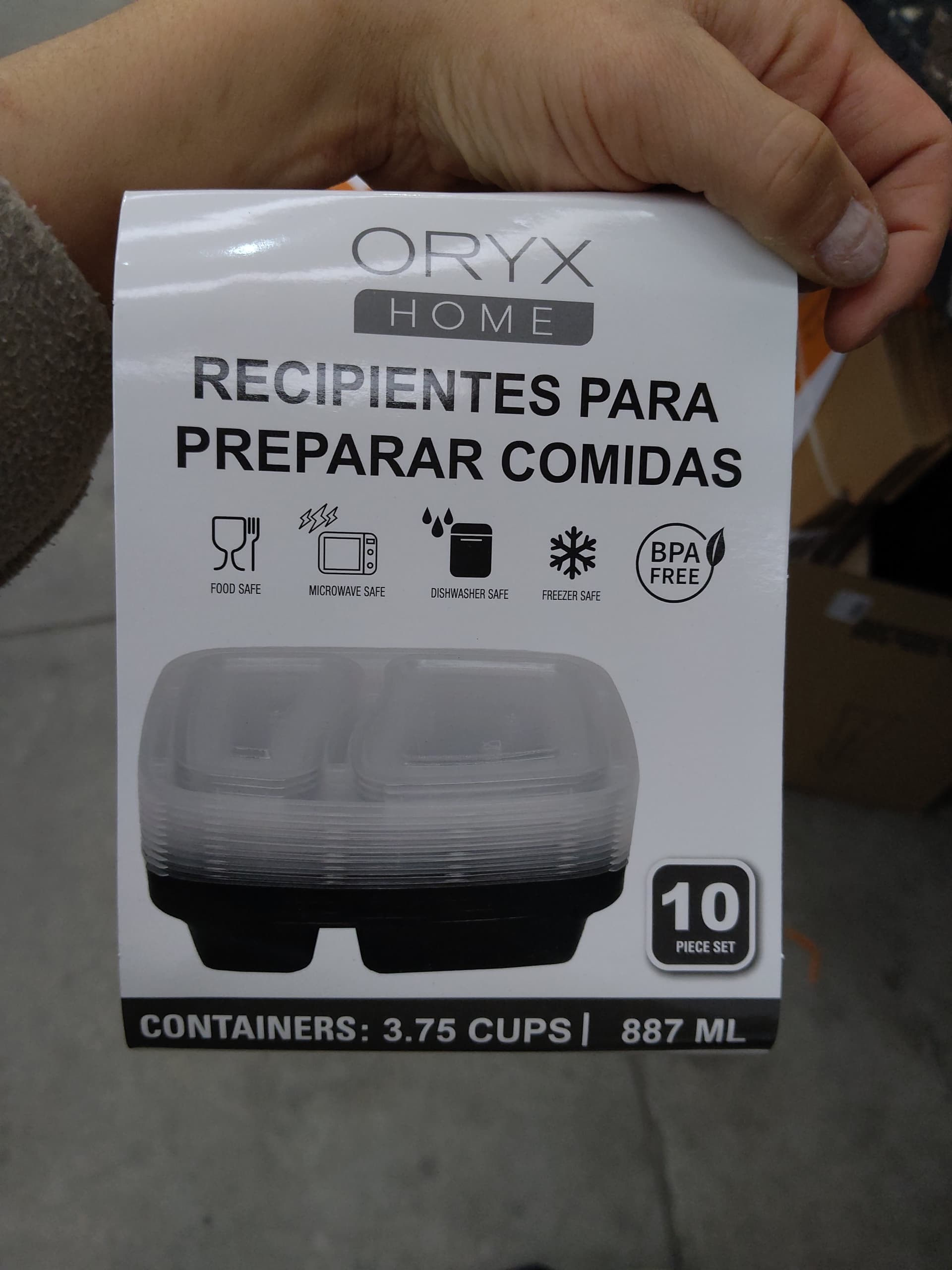 Envase original Oryx Home: dos compartimientos y capacidad 887 ml |UT-00018|