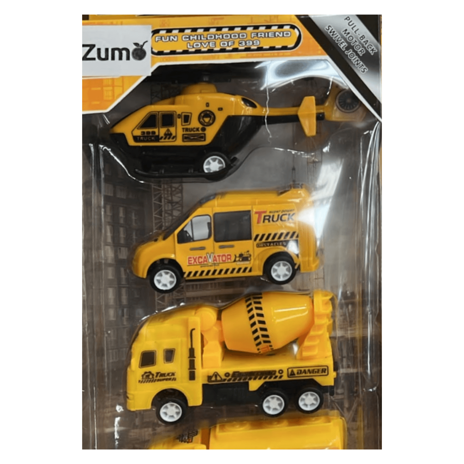 Detalle superior de la caja Zumo Engineering Car 399-256K: helicóptero y furgoneta — miniatura 2