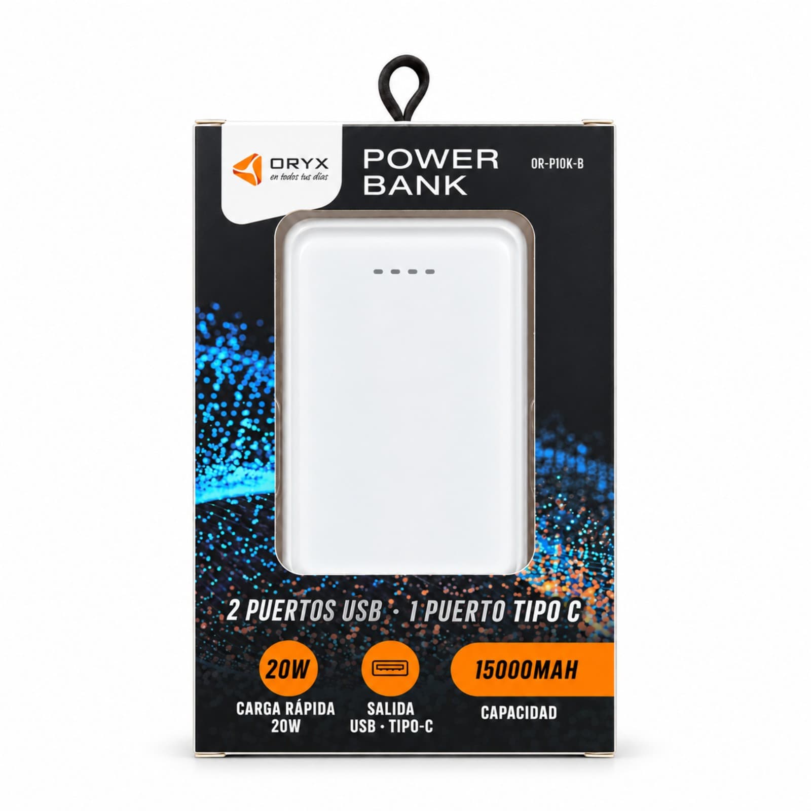Power bank Oryx OR-P10K-B blanco en su packaging (imagen ilustrativa), CARPORTB — miniatura 3
