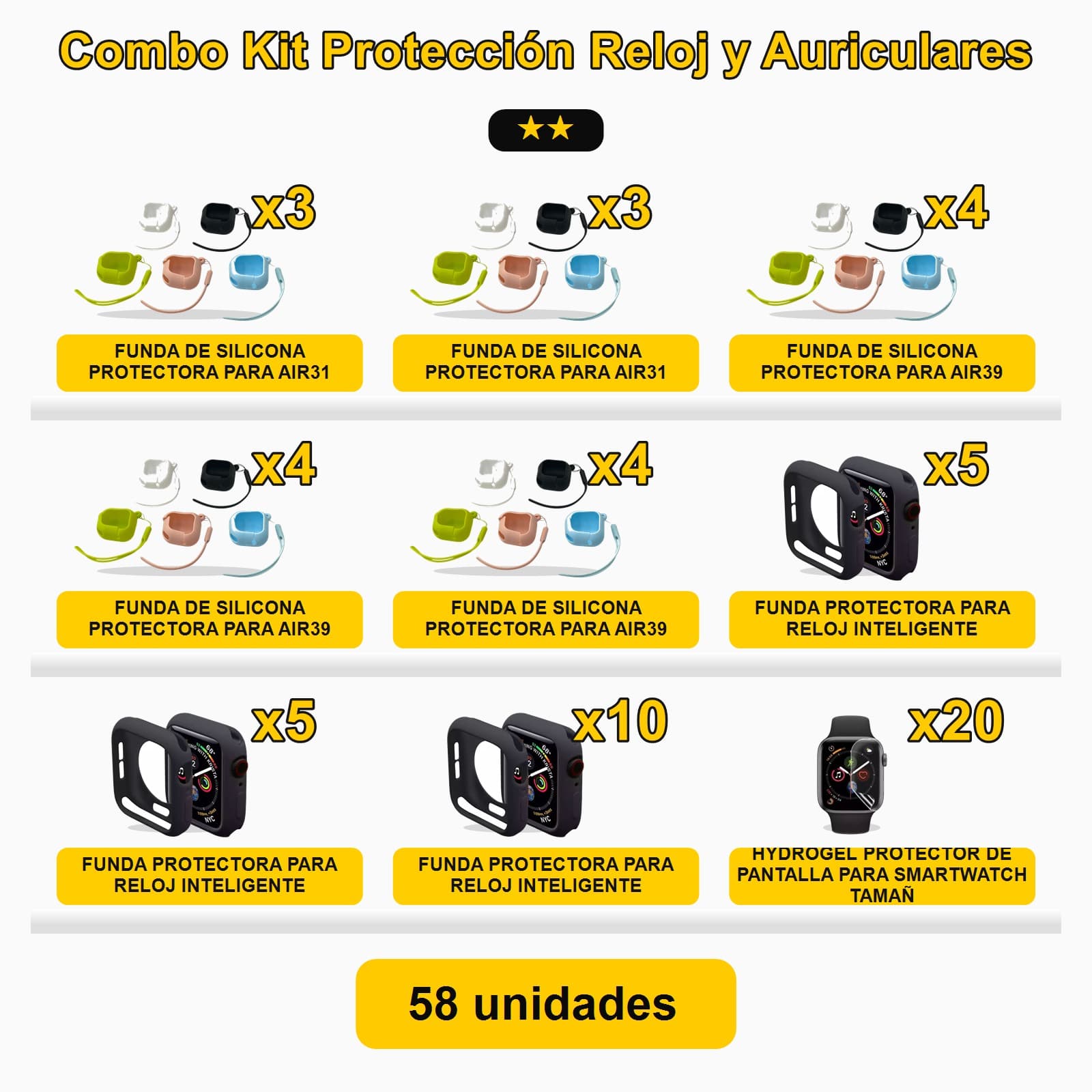 Kit Protección Reloj y Auriculares