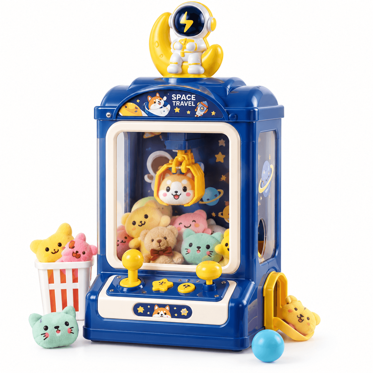 Mini Máquina Saca Peluches Recargable con 10 Peluches — miniatura 1