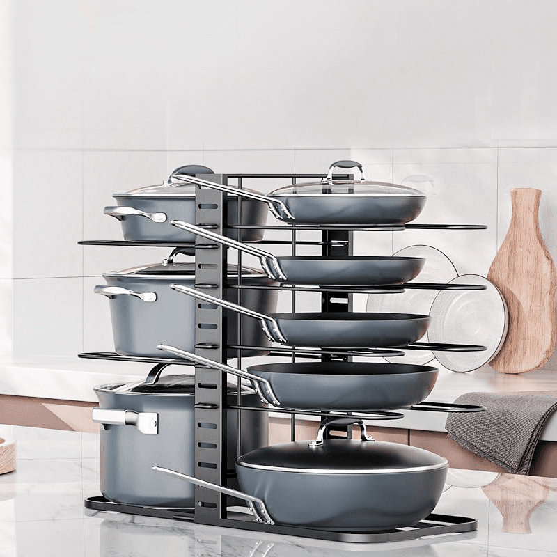 Rack Organizador de Ollas 8 Piezas Aluminio — miniatura 2