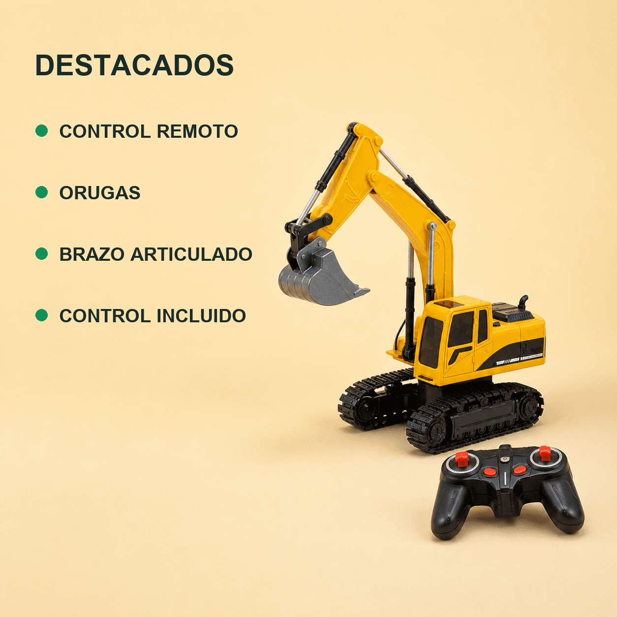 Juguete Tractor Excavadora a Control Remoto — miniatura 6