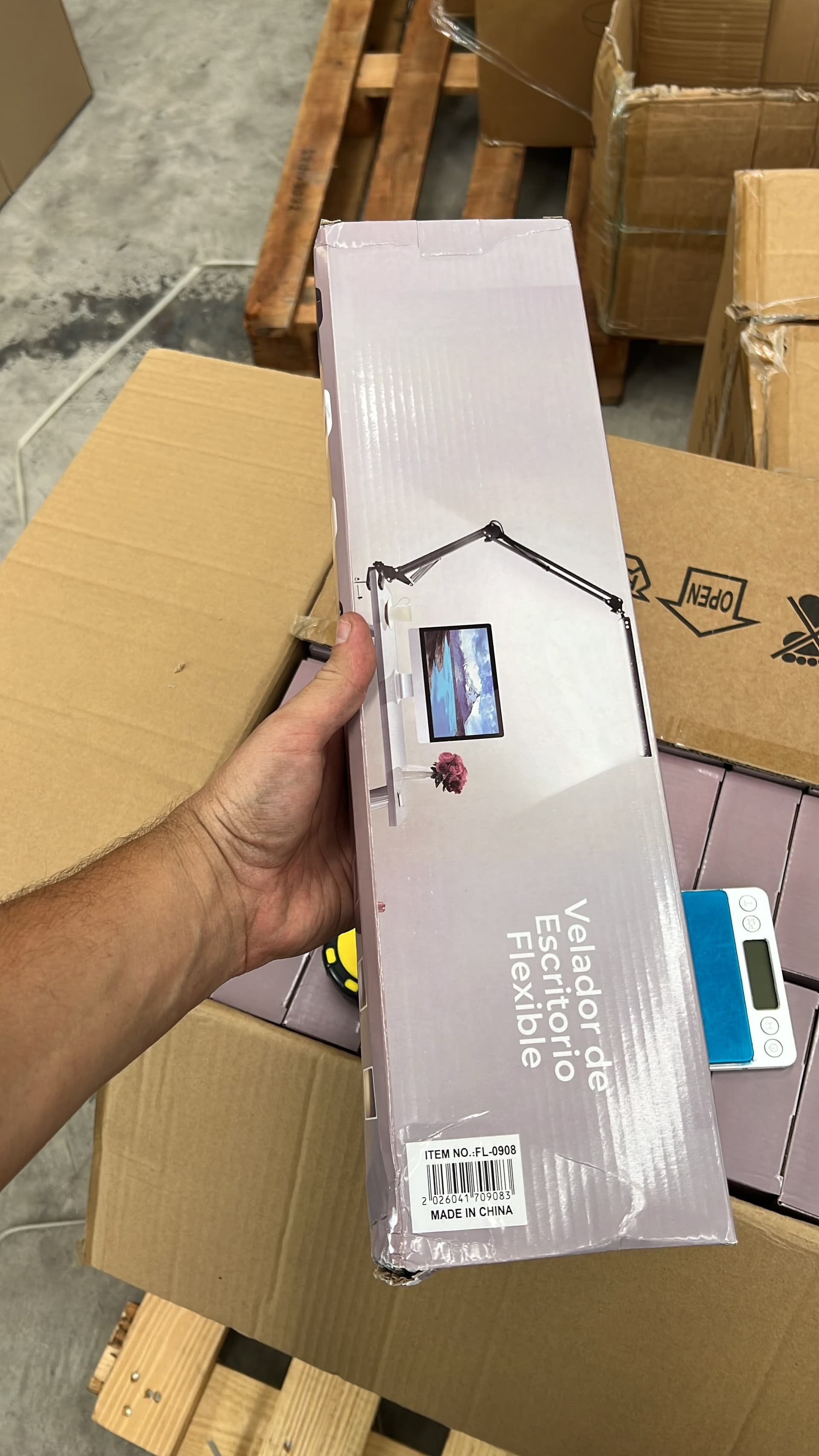 Caja del velador de escritorio flexible FL-0908, modelo FL-0908 (foto real), LAMPGANCHFLEXN — miniatura 10