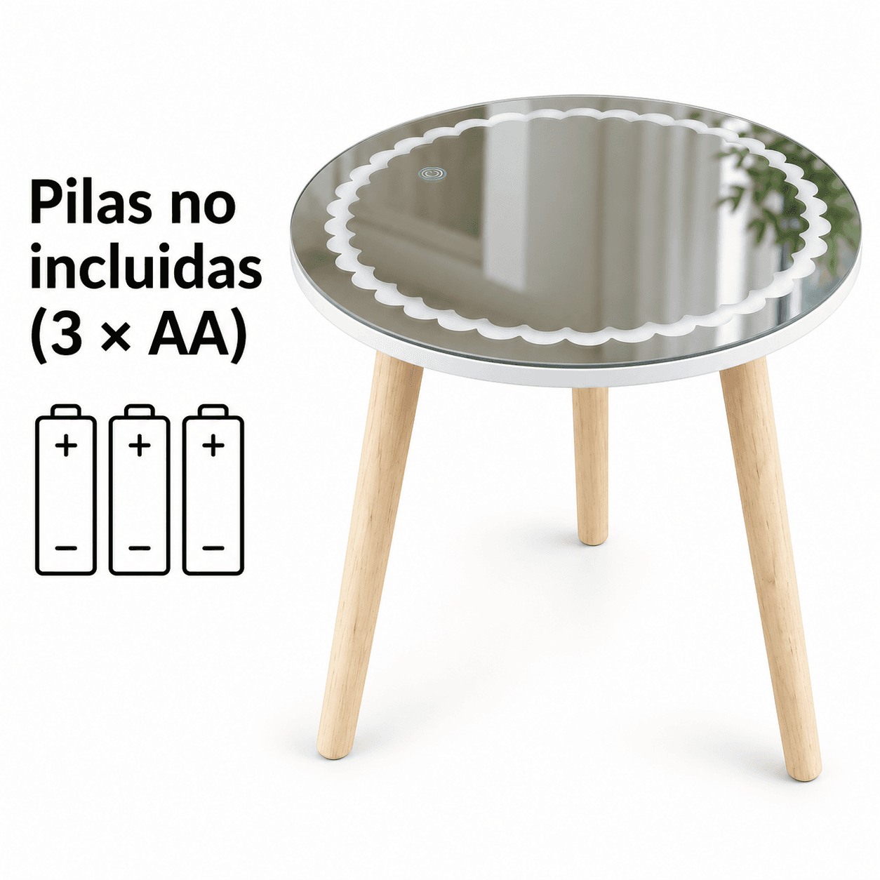 Mesa ORYX OR-ST03: Pilas no incluidas (3 × AA)