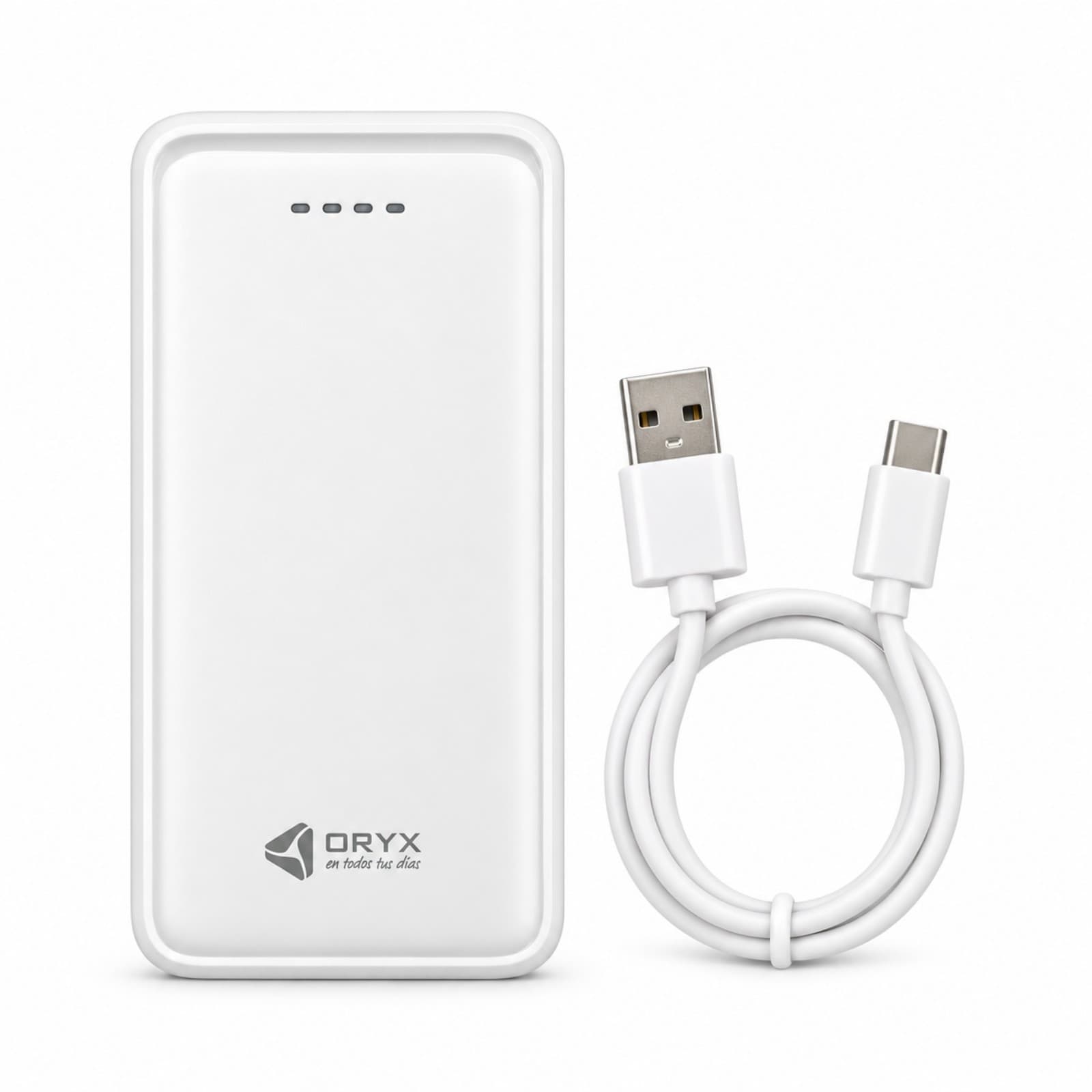 Power bank Oryx OR-P10K-B blanco con su cable de carga USB-A a Tipo C (imagen ilustrativa), CARPORTB — miniatura 2