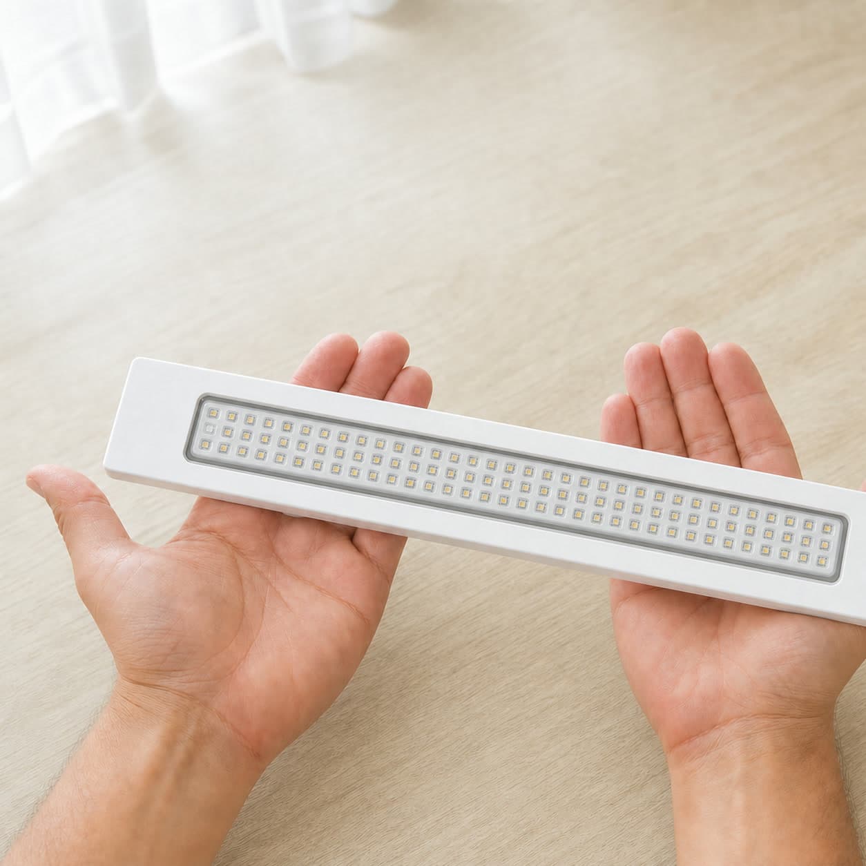 Luz de emergencia de 120 LED - referencia visual de escala