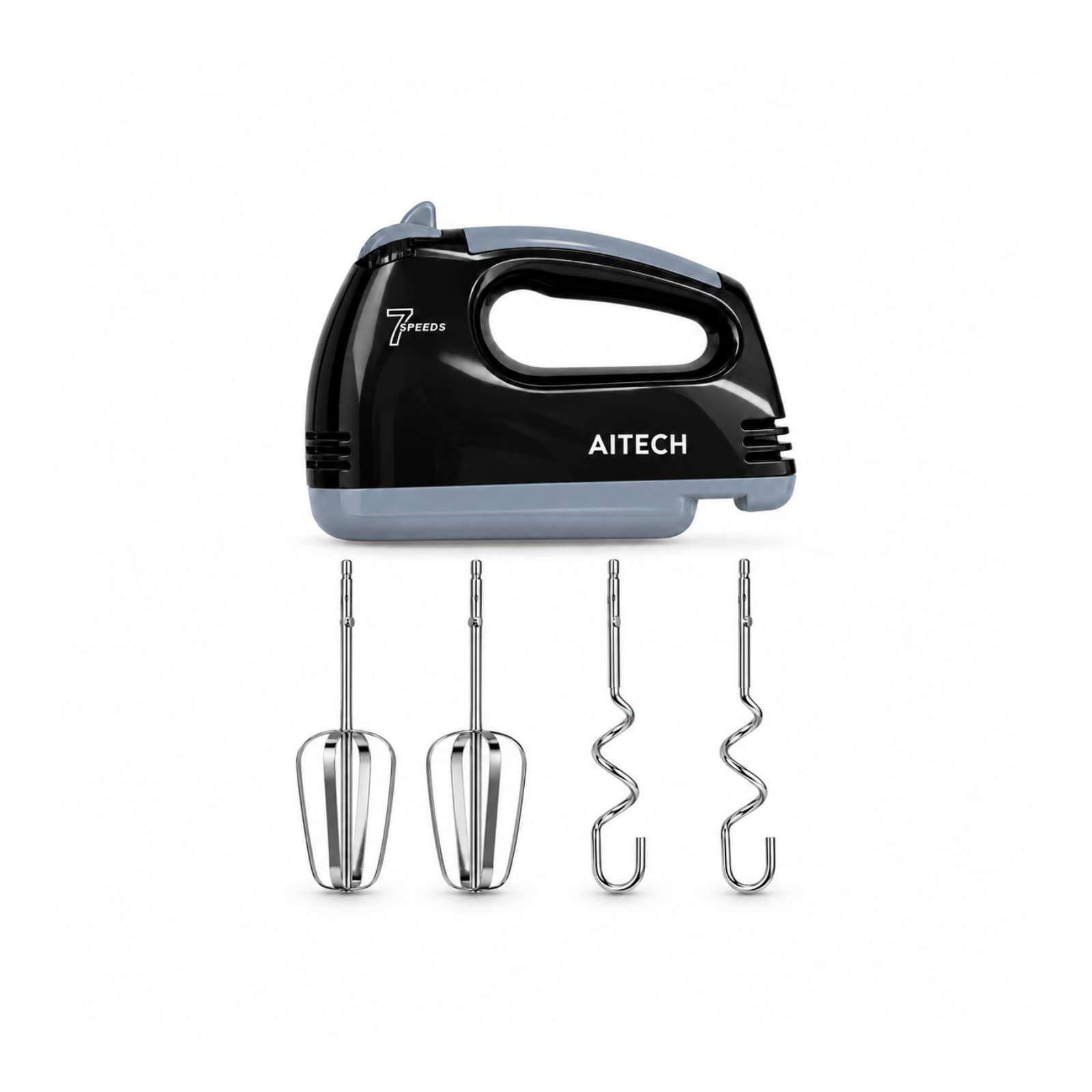 Batidora de mano Aitech PE-821 con sus 2 batidores y 2 ganchos para masa (imagen ilustrativa) — miniatura 2