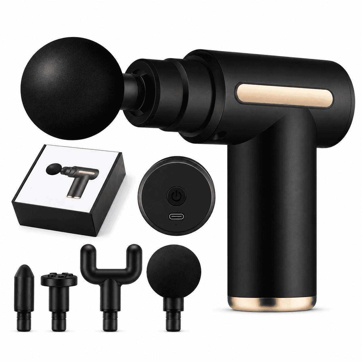 Pistola Masajeadora Exxtra Tech con 4 Cabezales y Carga USB-C — miniatura 3