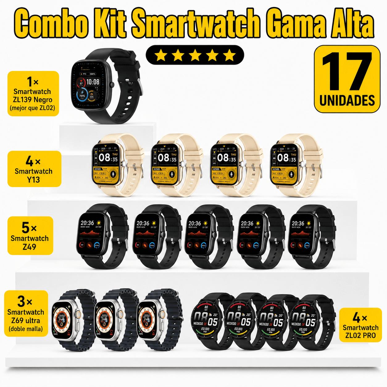 Kit Smartwatch Gama Alta