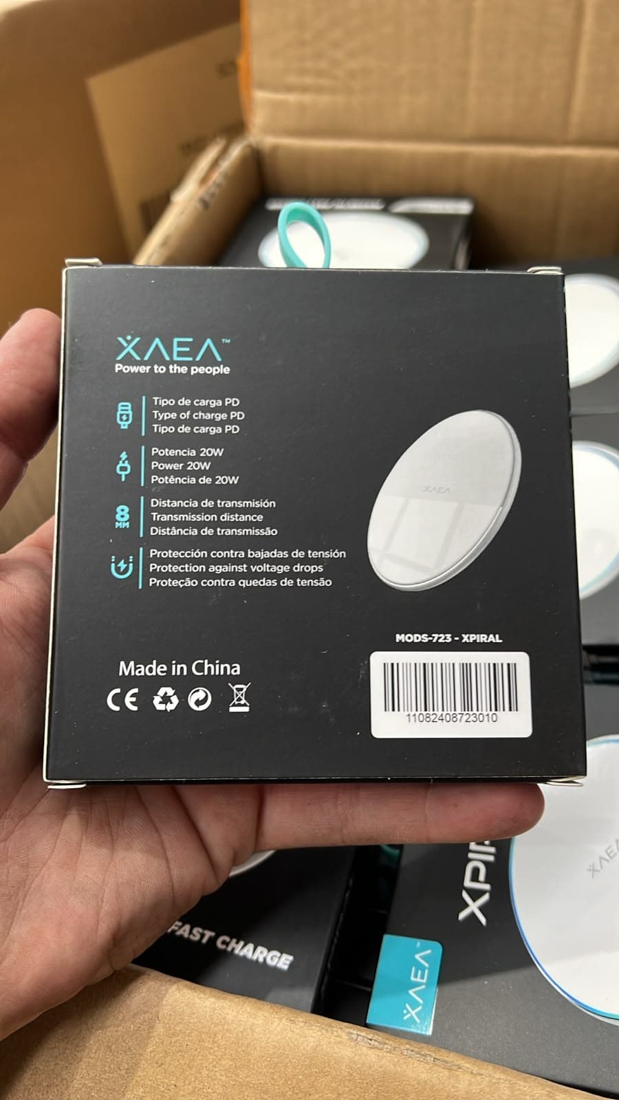 Dorso del envase XAEA Xpiral MODS-723 con información impresa, CARXPIRAL — miniatura 9