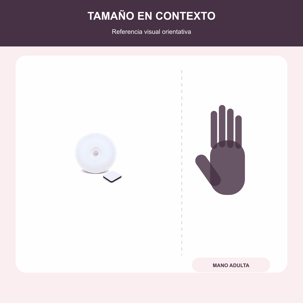 HANDOFF-48|US163|04|796886bcc65f|Luz Nocturna con Sensor y Luz Cálida o Fría - Única - Referencia visual de escala