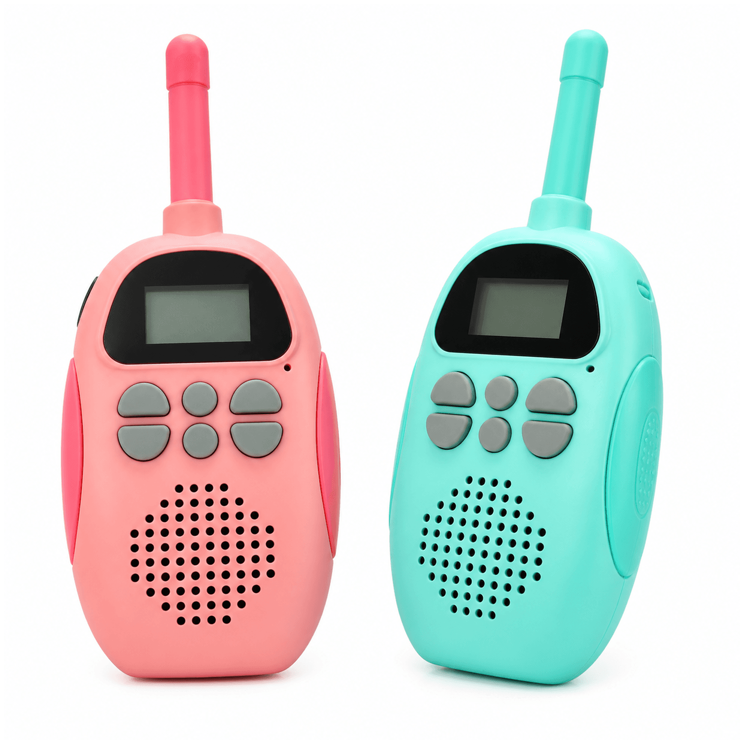 Handy Walkie Talkie Recargable USB Par de 2 con Linterna y Cordón — miniatura 1