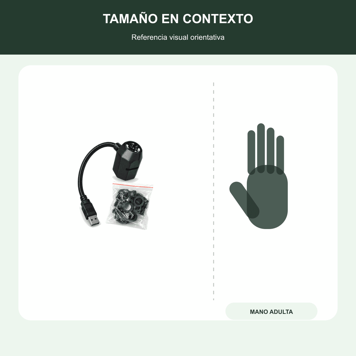 HANDOFF-48|US131|04|9d7c3bf525d4|Proyector LED USB de Estrellas con Cuello Flexible y Discos - Única - Referencia visual de escala