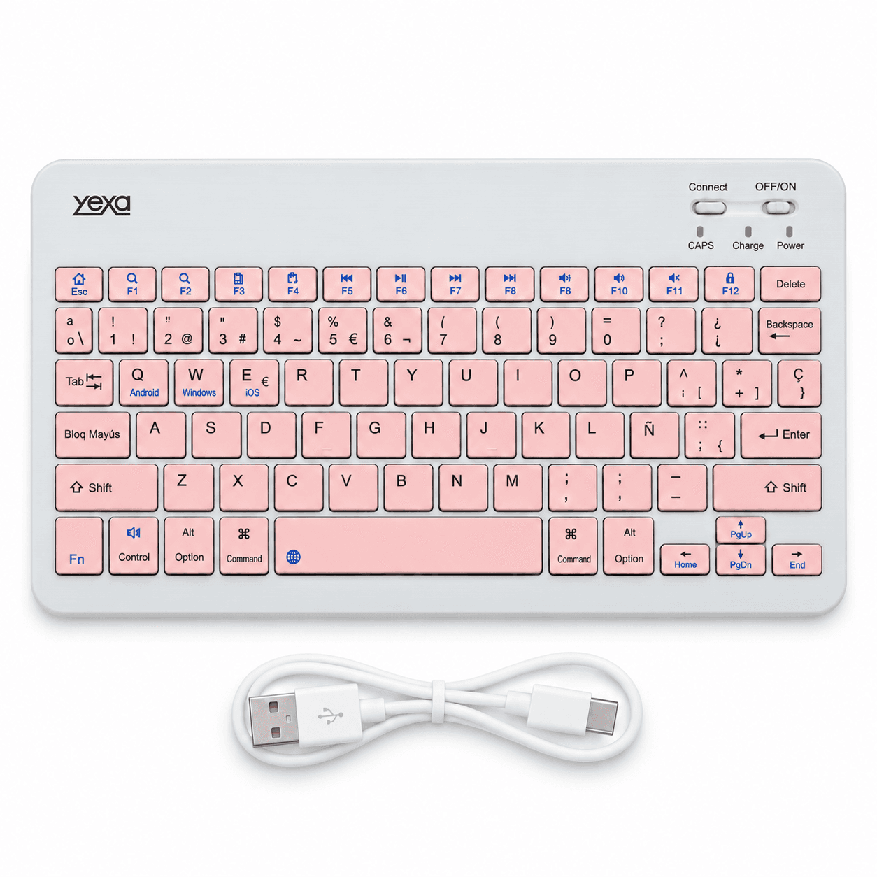 HANDOFF-2026-09-23|TECUFROS|05|d3131731217e|Teclado Bluetooth Ultrafino YEXA MODY-00DY Rosa de 78 Teclas