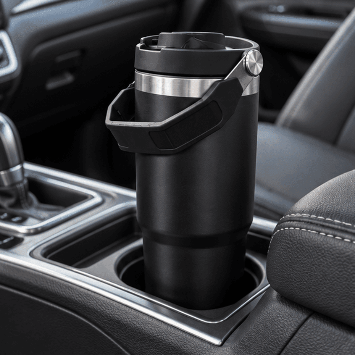 HANDOFF-48|VASTERMSIMILSTANN|02|caecc04638b4|Vaso Térmico 900 ml con Tapa de 3 Posiciones y Asa - Negro - Producto en contexto de uso