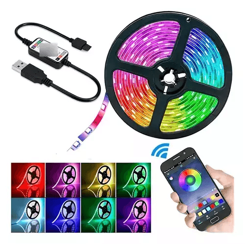 Tira LED RGB 3 Metros c/Enchufe