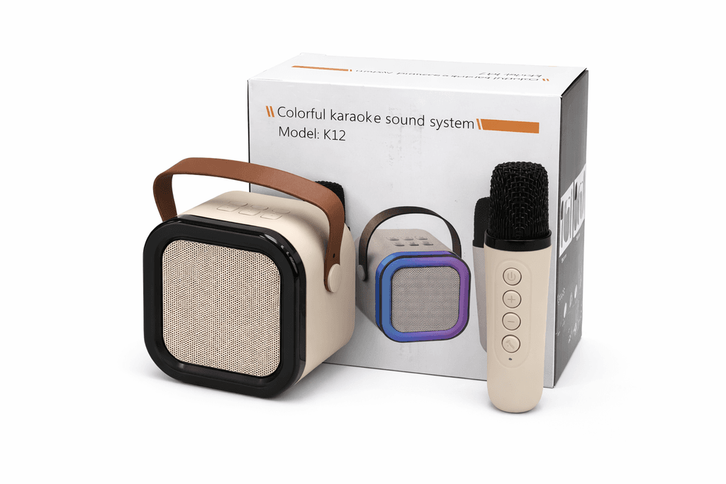 PARLANTE CON DOBLE MICROFONO PARA KARAOKE (K12)