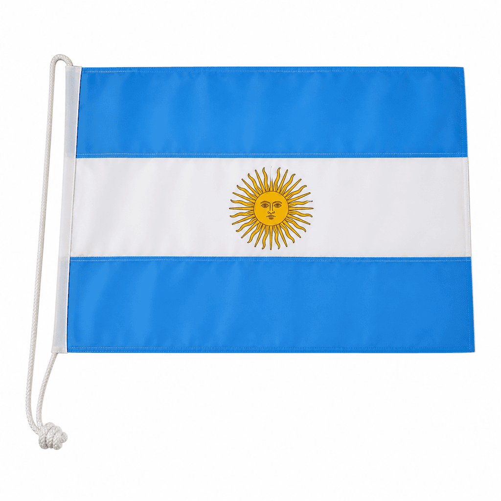 BANDERA ARGENTINA CON OJALES 20 X 30