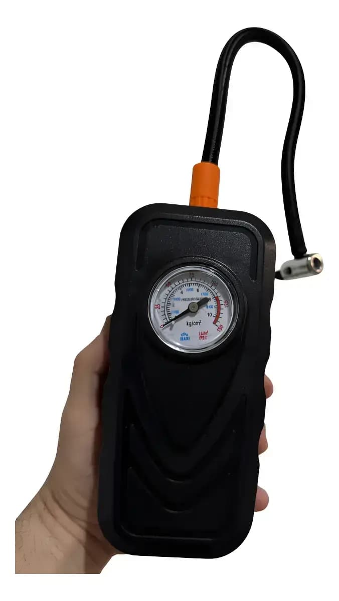 MINI COMPRESOR INFLADOR PORTATIL 12V NEGRO